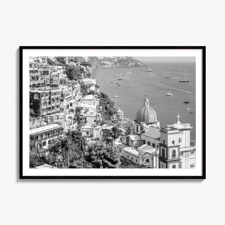 Positano Photo No 2 Poster, framed poster mockup, white border
