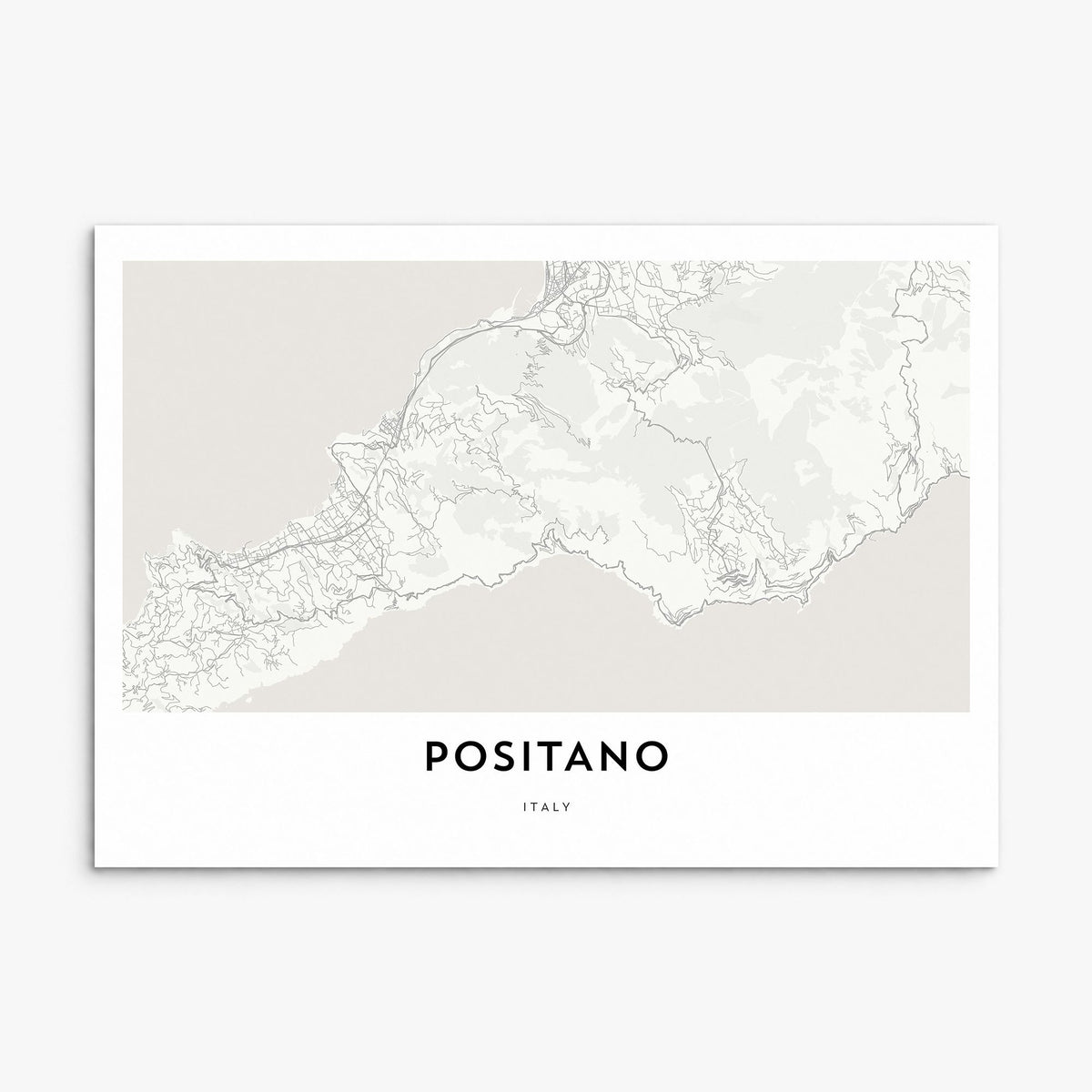 Positano Map Poster, print only (unframed)