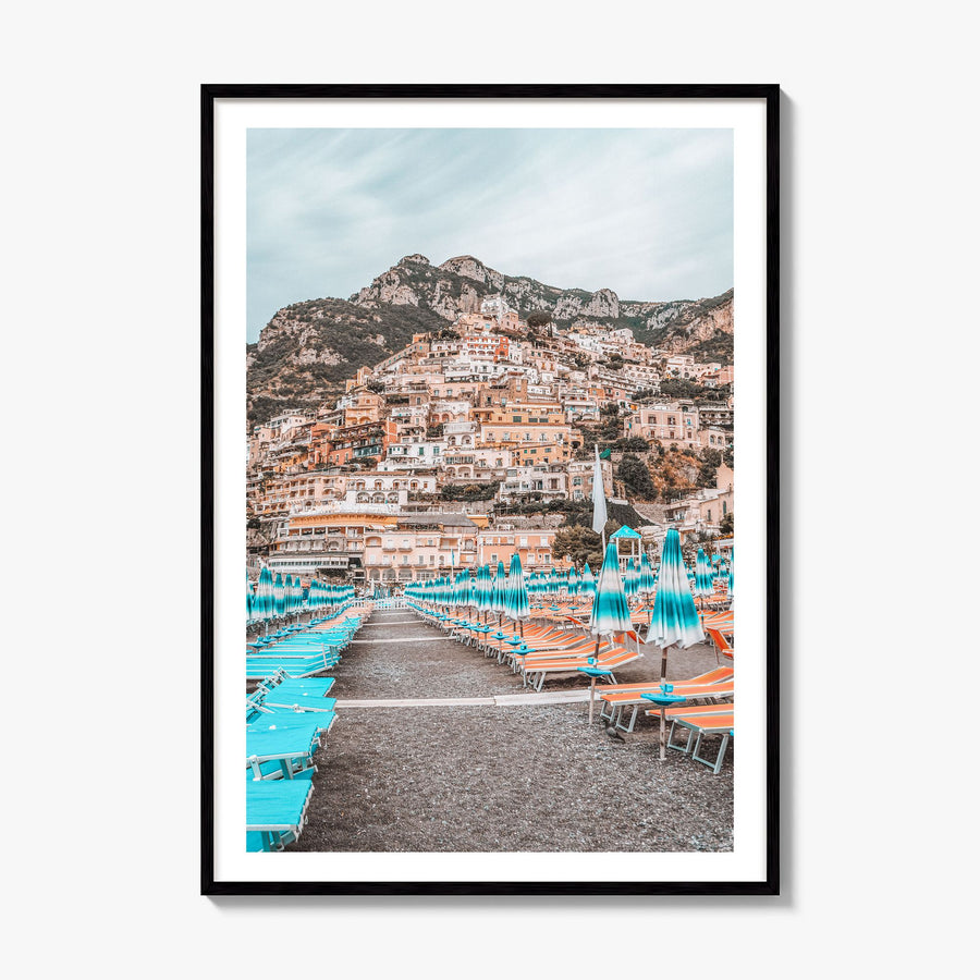 Positano Photo No 2 Poster, framed poster mockup, white border