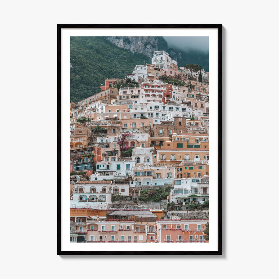 Positano Photo No 3 Poster, framed poster mockup, white border
