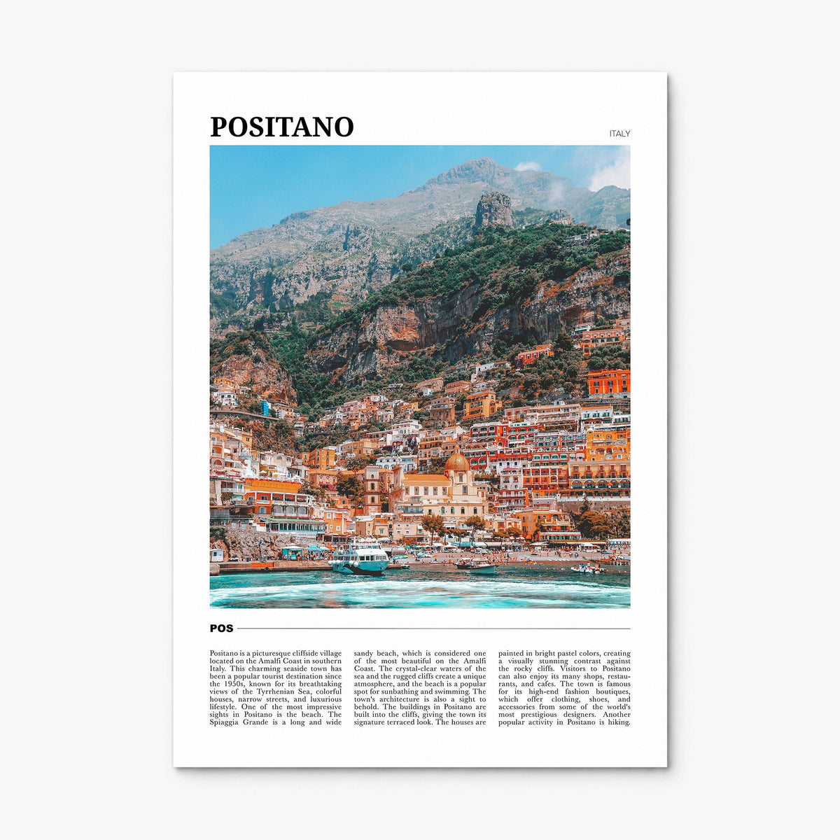 Positano Travel No 1 Poster, print only (unframed)