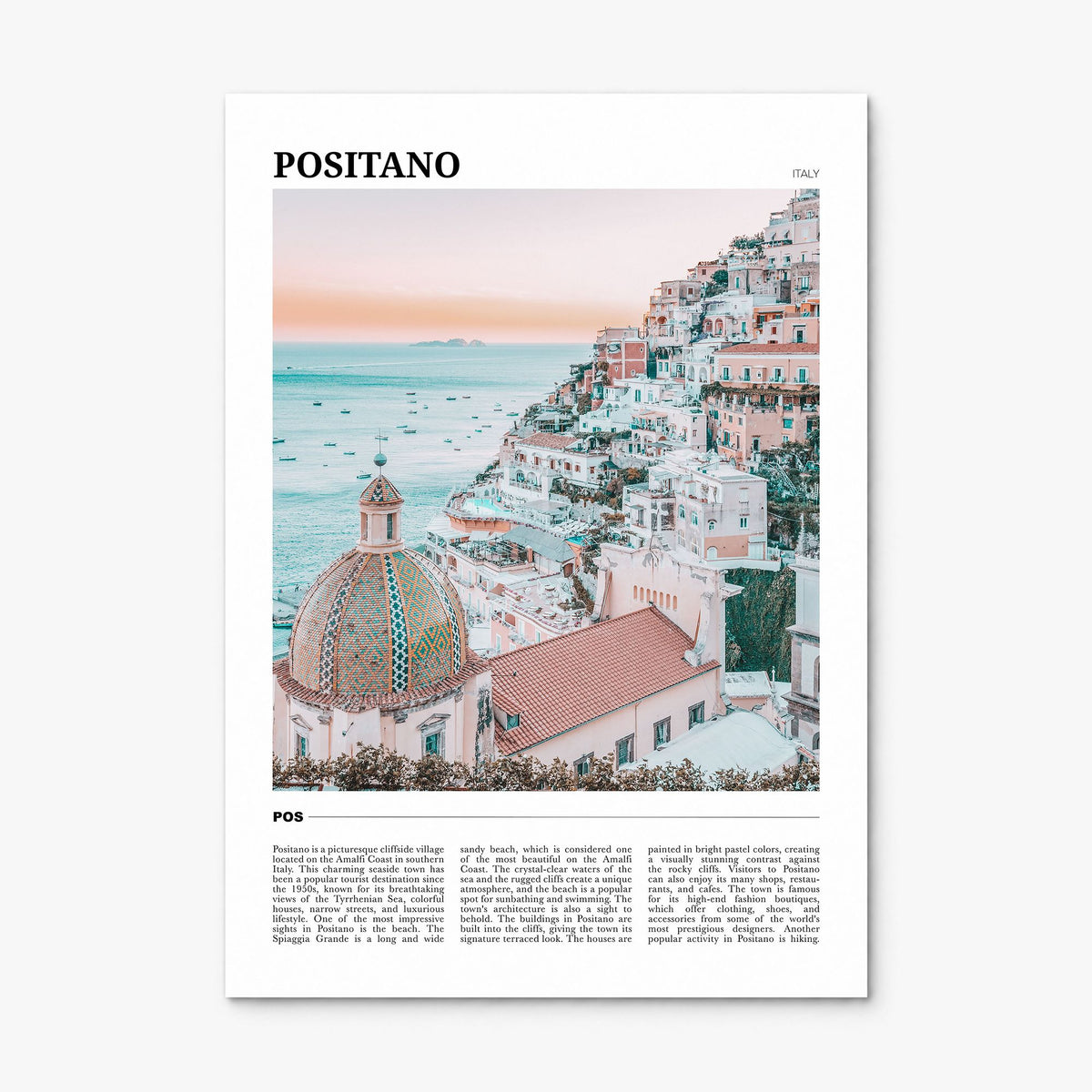 Positano Travel No 2 Poster, print only (unframed)