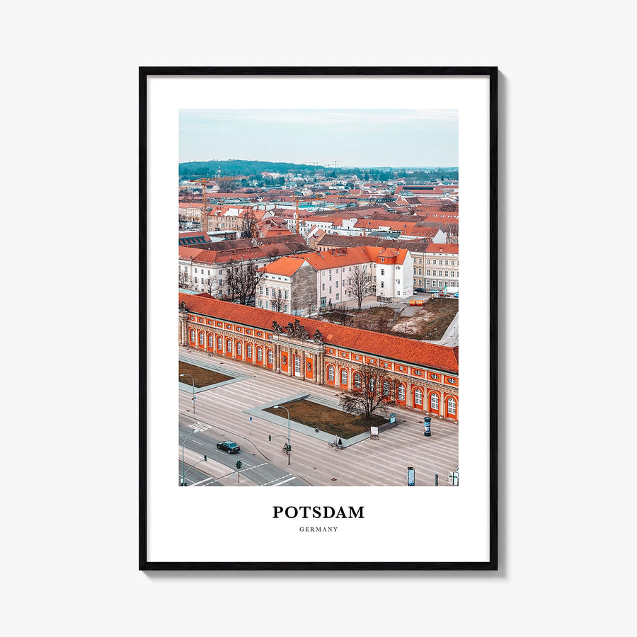 Potsdam colorful classic poster of Germany – vertical wall art, unframed print shown in interior mockup