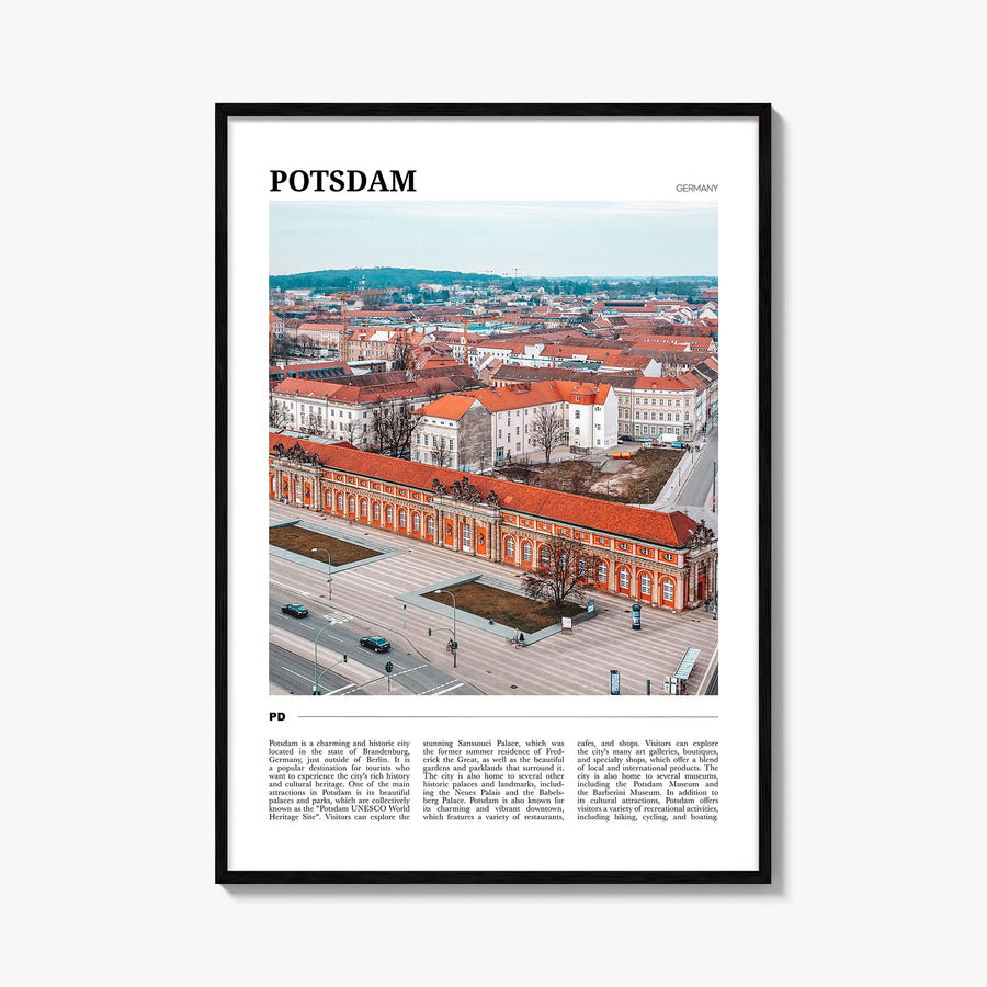 Potsdam colorful travel poster of Germany – vertical wall art, unframed print shown in interior mockup