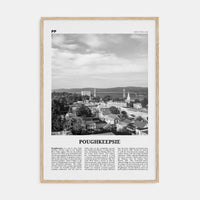 Poughkeepsie Poster Natural Wood / 8x12 in Nbourhood Travel B&W Poster