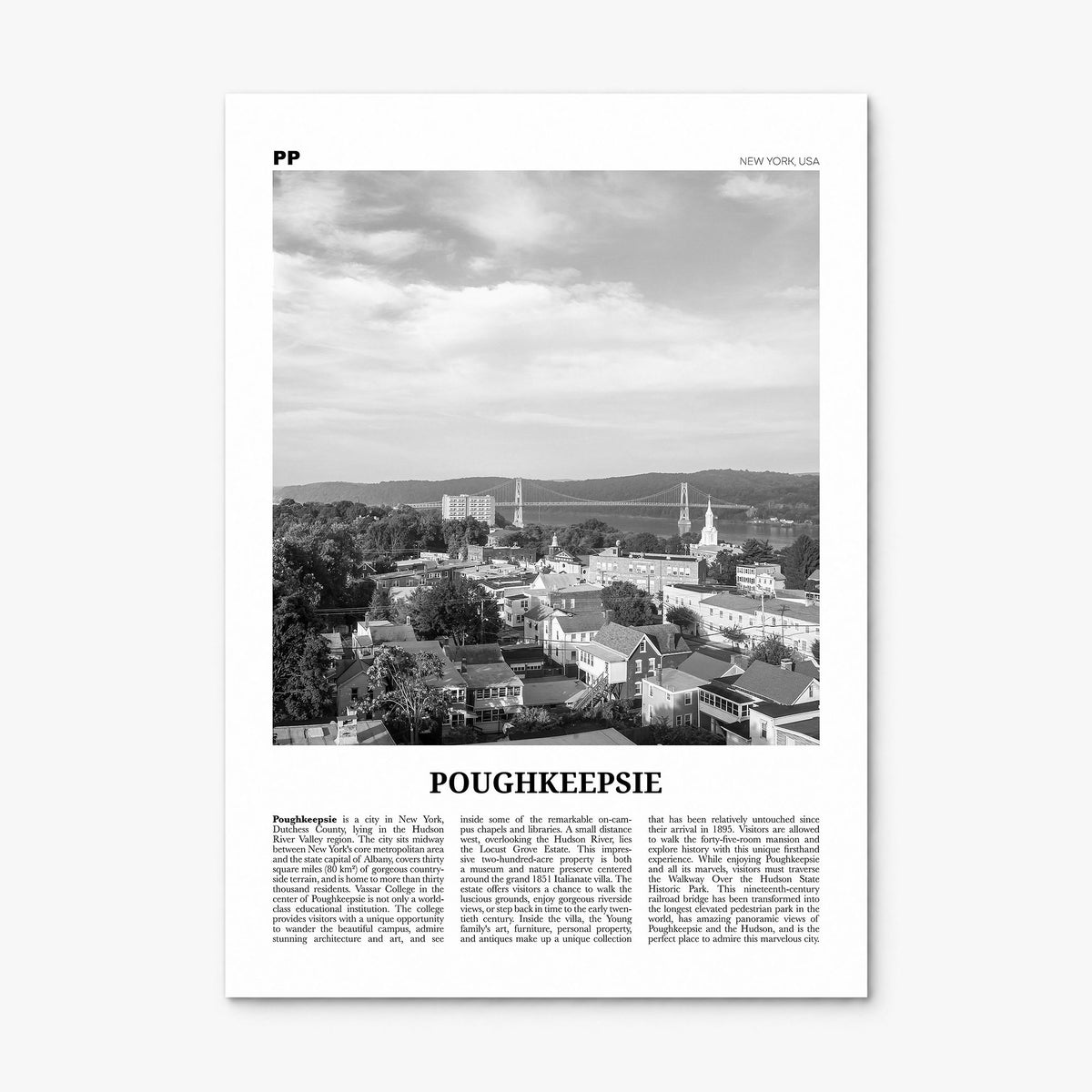 Poughkeepsie Newspaper Poster, print only (unframed)