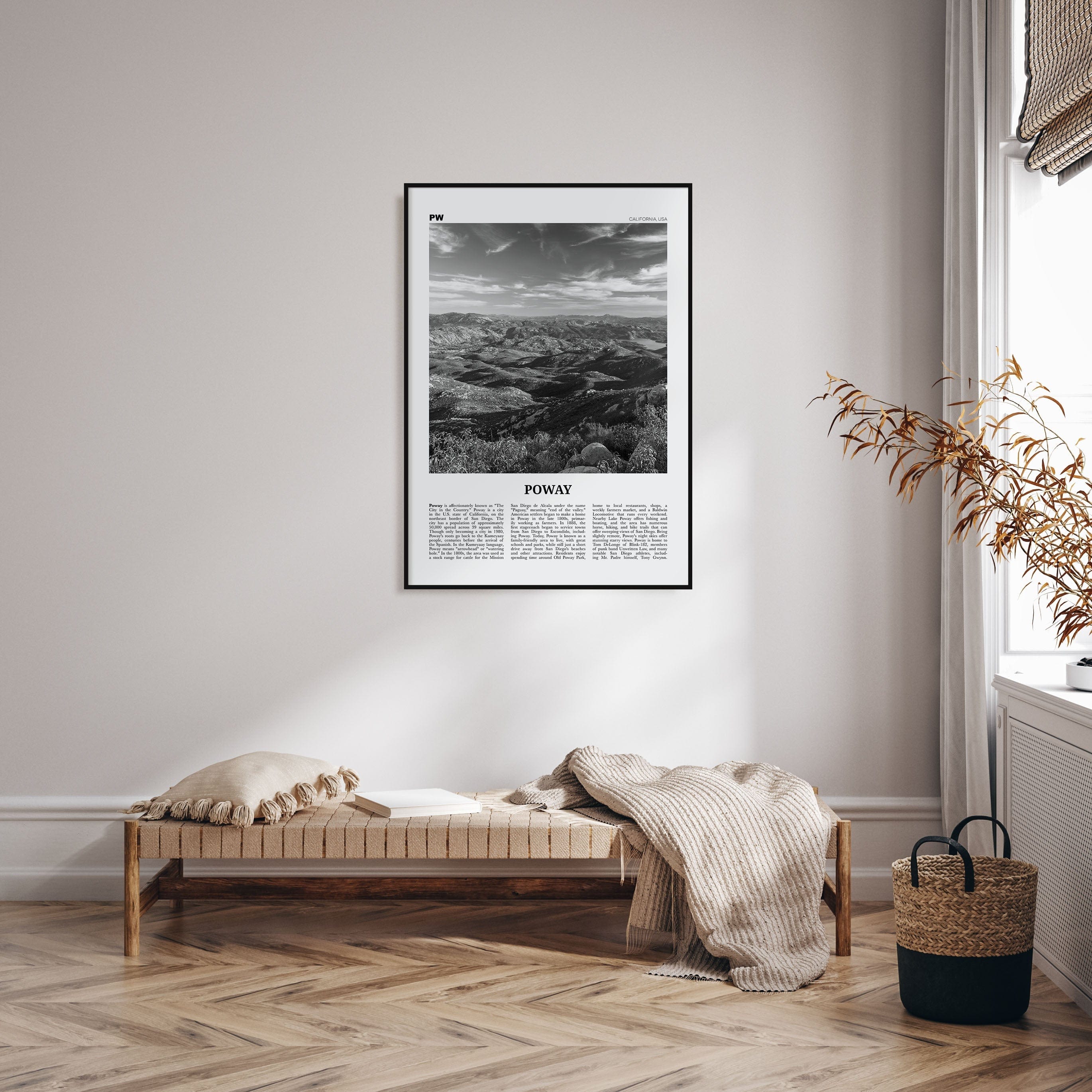 Poway No 2 Poster Nbourhood Travel B&W Poster