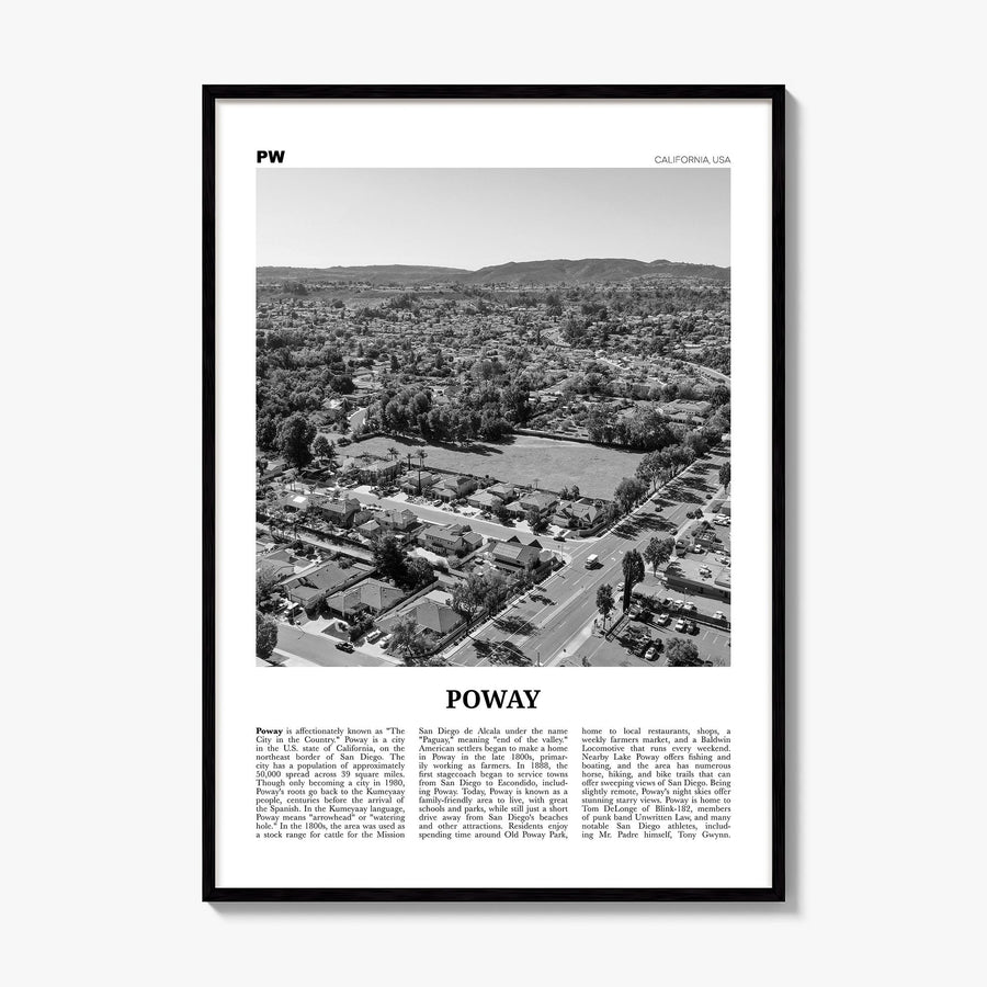 Poway Newspaper No 1 Poster, framed poster mockup