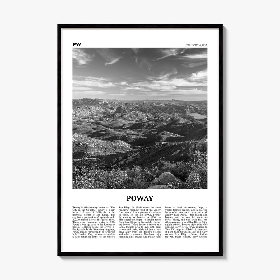Poway Newspaper No 2 Poster, framed poster mockup