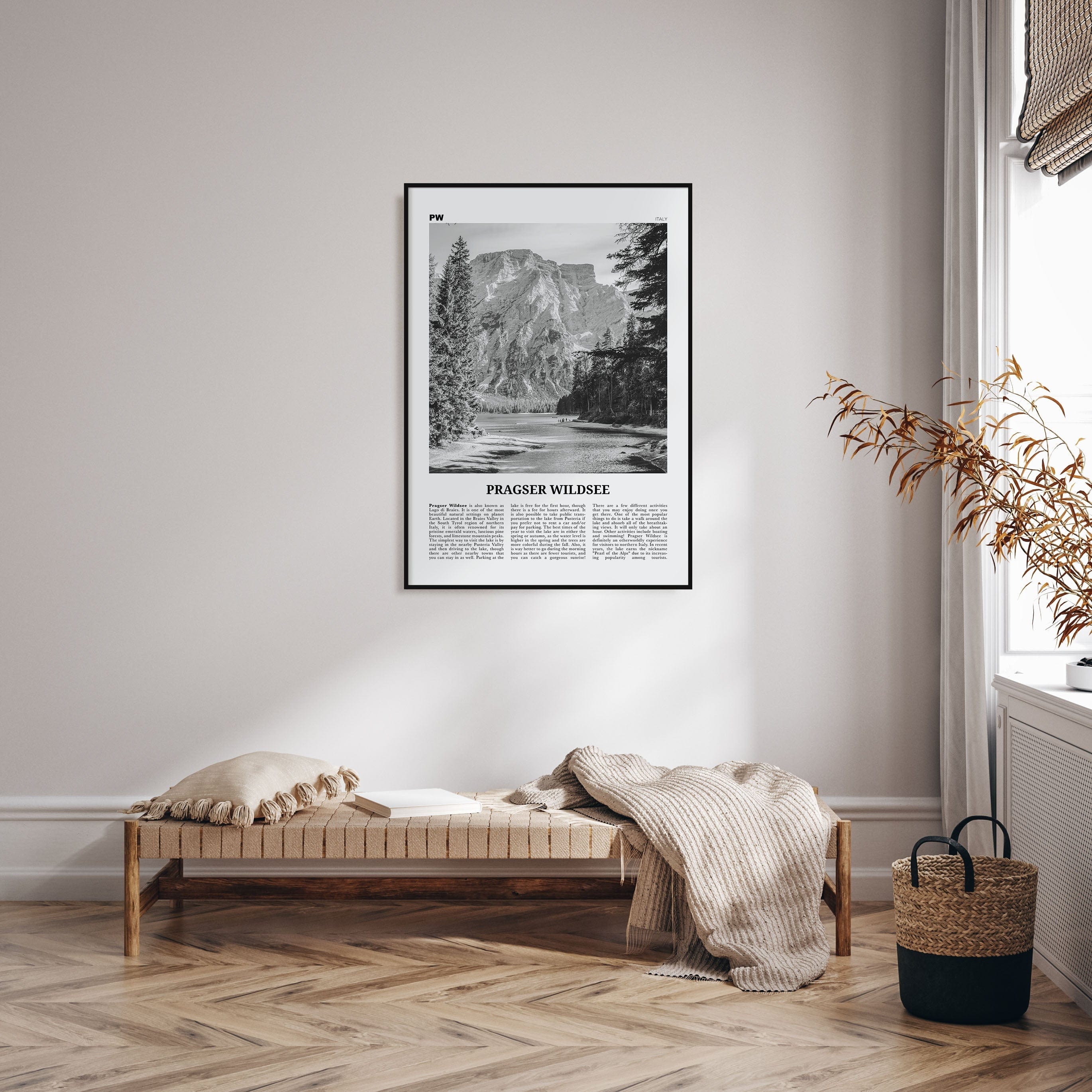 Pragser Wildsee Poster Nbourhood Travel B&W Poster