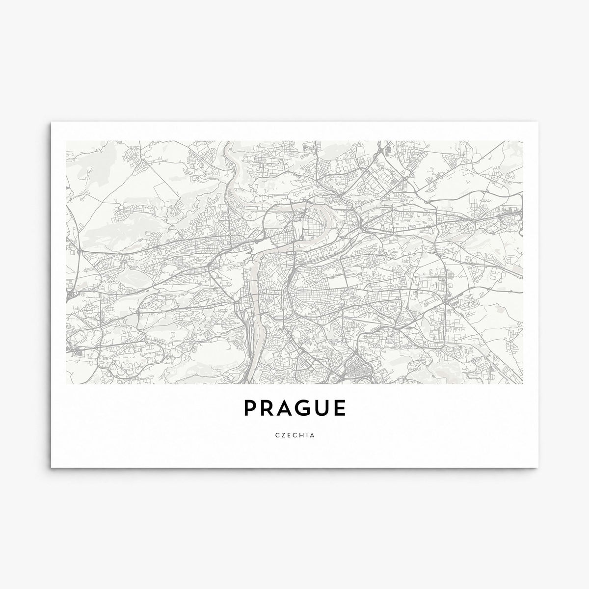 Prague Map Poster, print only (unframed)