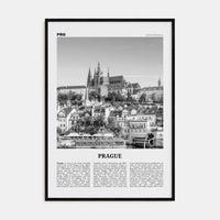 Prague No 1 Poster Black Wood / 8x12 in Nbourhood Travel B&W Poster