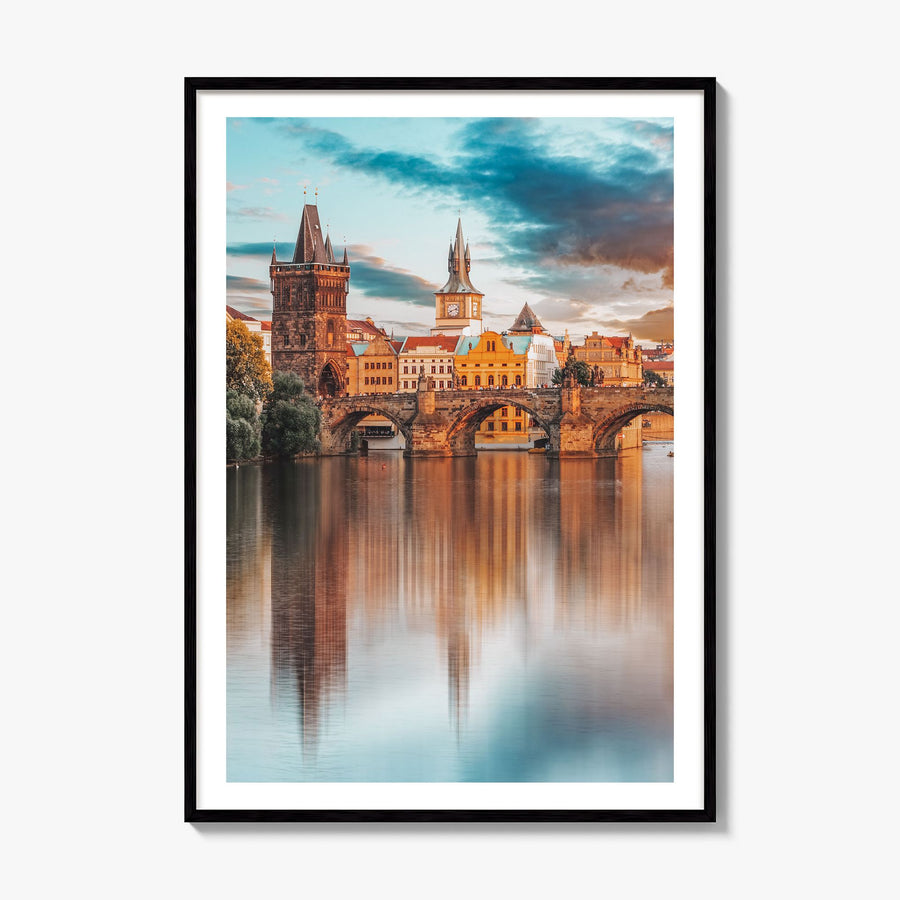 Prague Photo No 2 Poster, framed poster mockup, white border