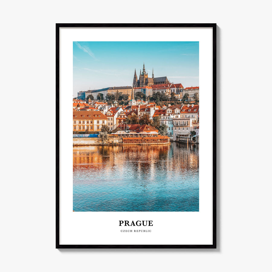 Prague Classic Poster, framed poster mockup
