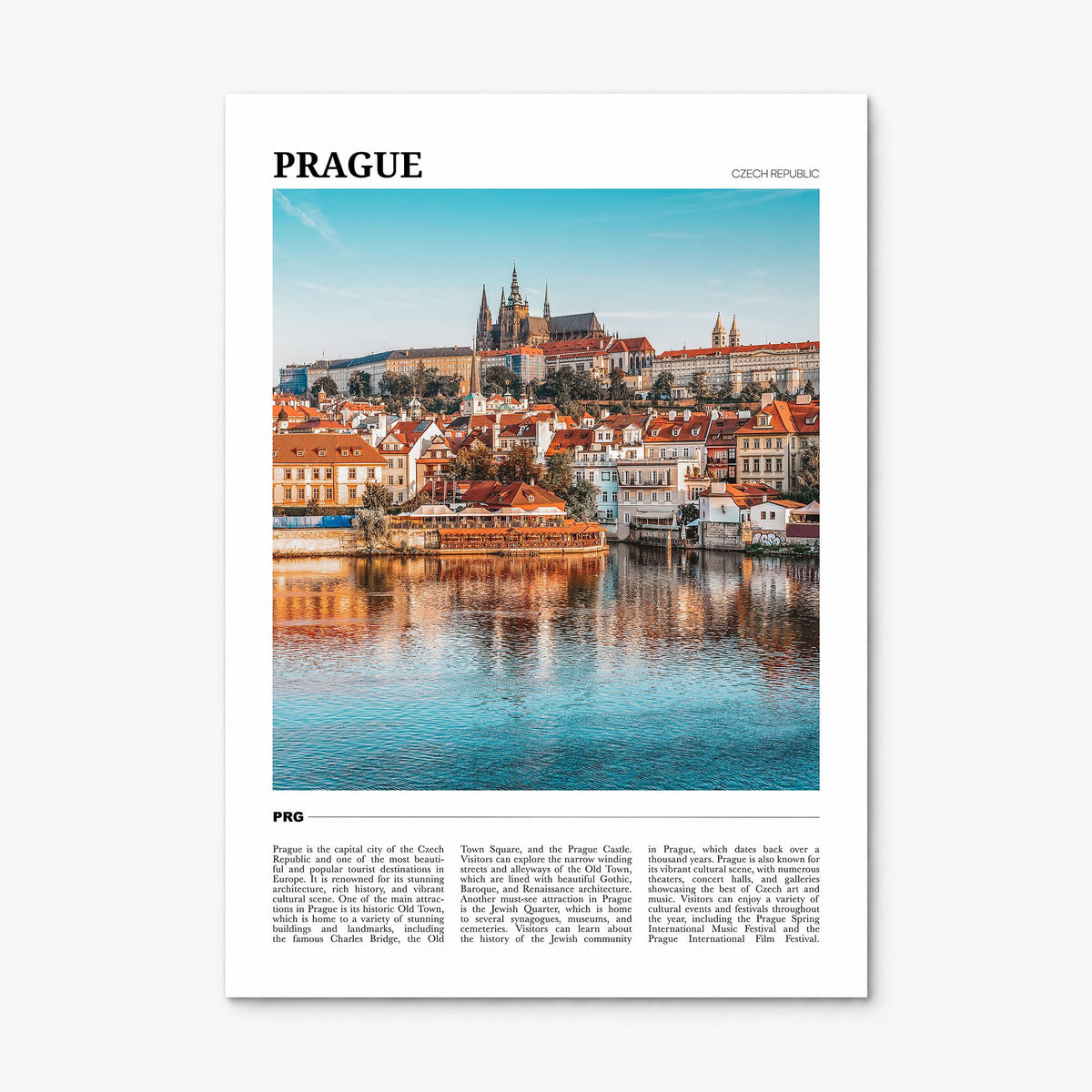 Prague Travel Poster, print only (unframed)