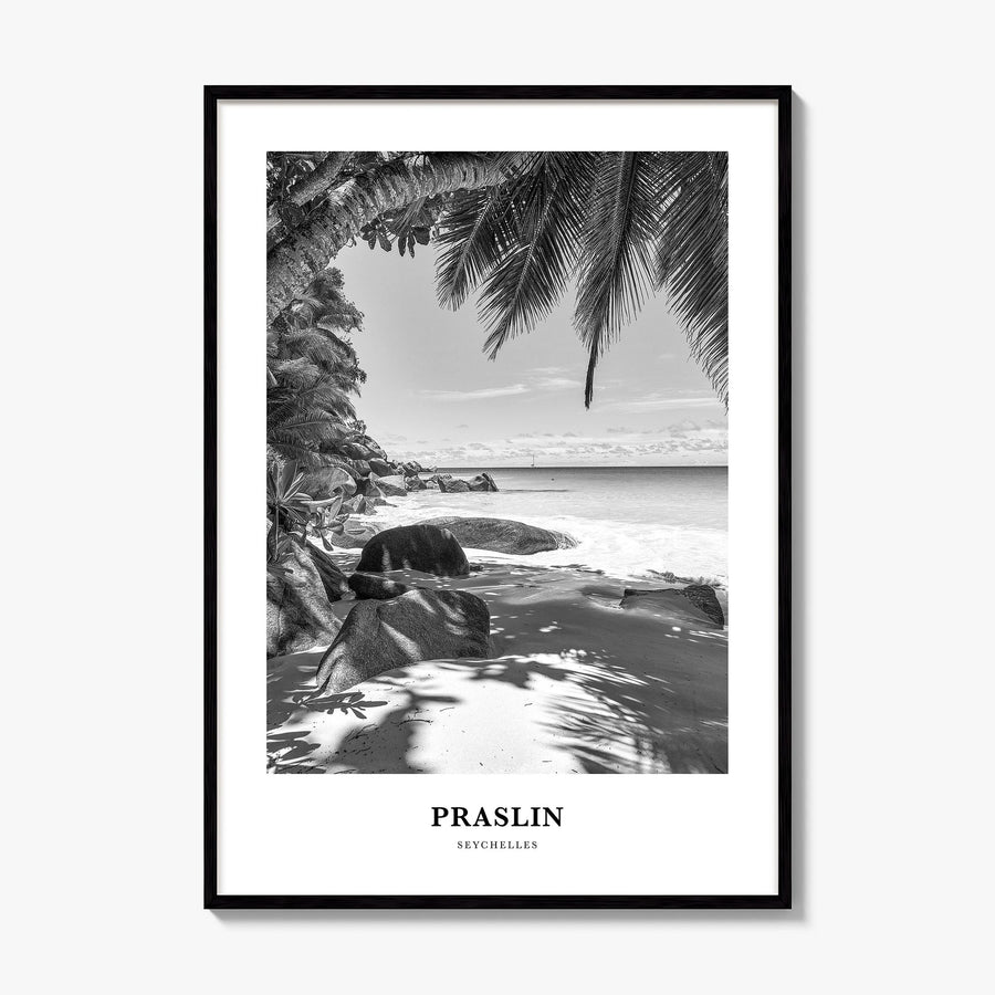 Praslin Classic Poster, framed poster mockup