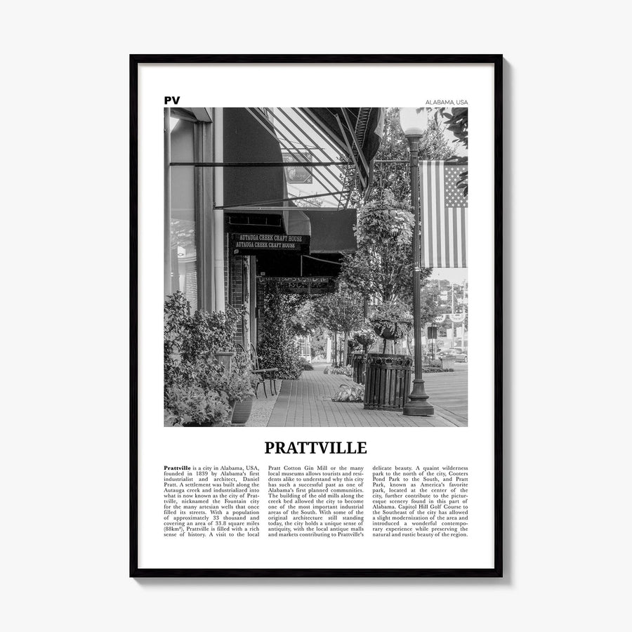 Prattville Newspaper Poster, framed poster mockup