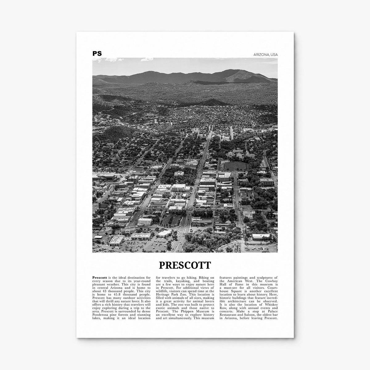 Prescott Newspaper Poster, print only (unframed)