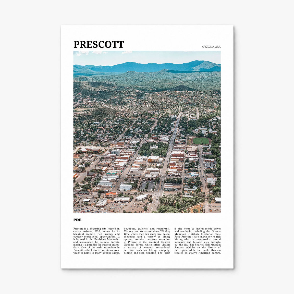 Prescott Travel Poster, print only (unframed)