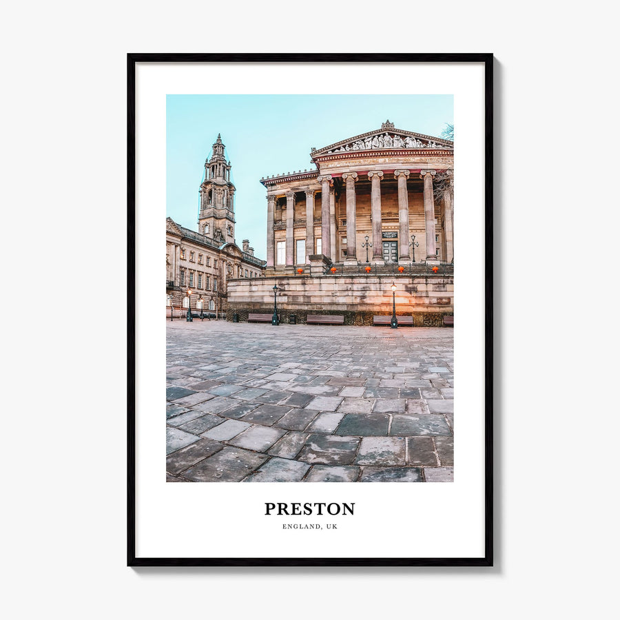 Preston Classic Poster, framed poster mockup