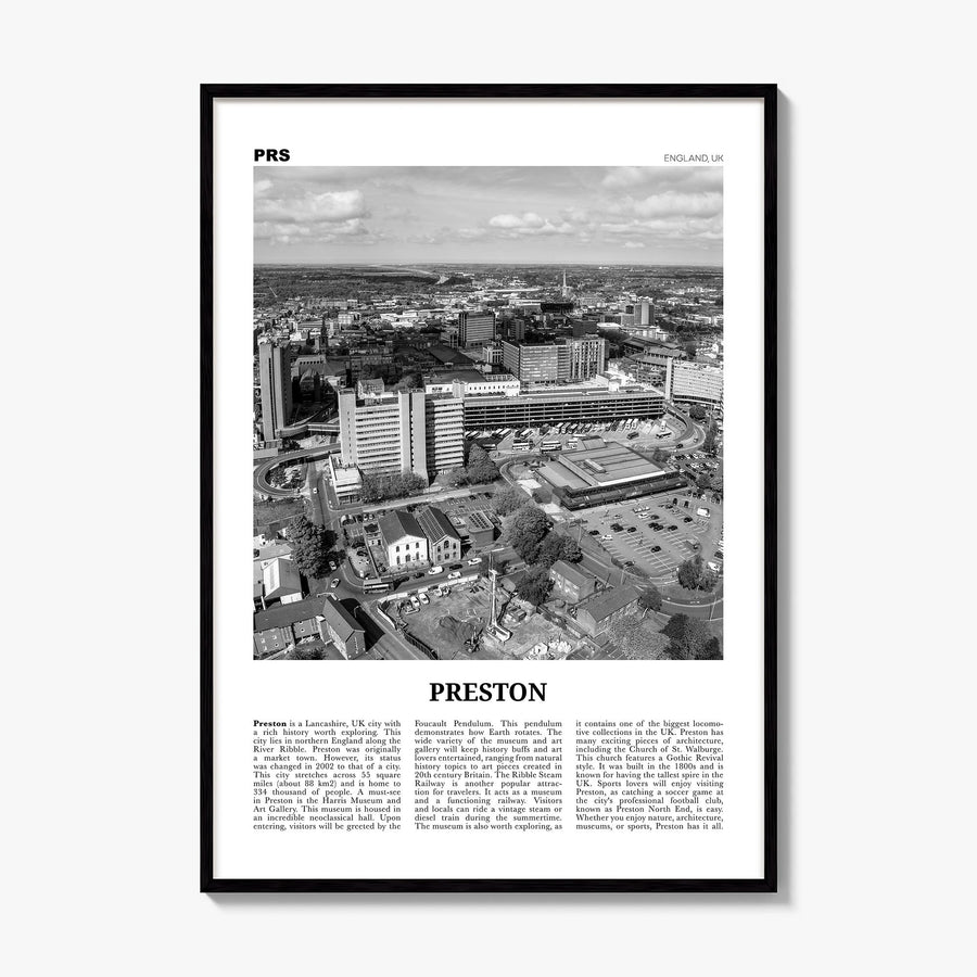 Preston Newspaper Poster, framed poster mockup