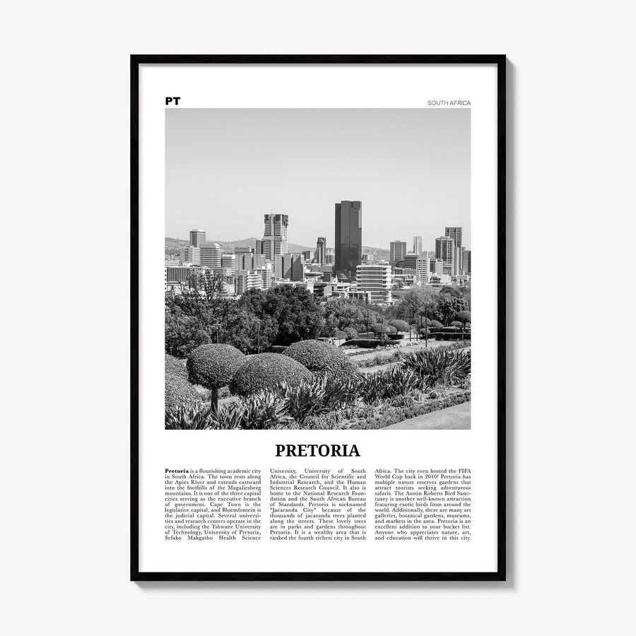Pretoria Newspaper Poster, framed poster mockup
