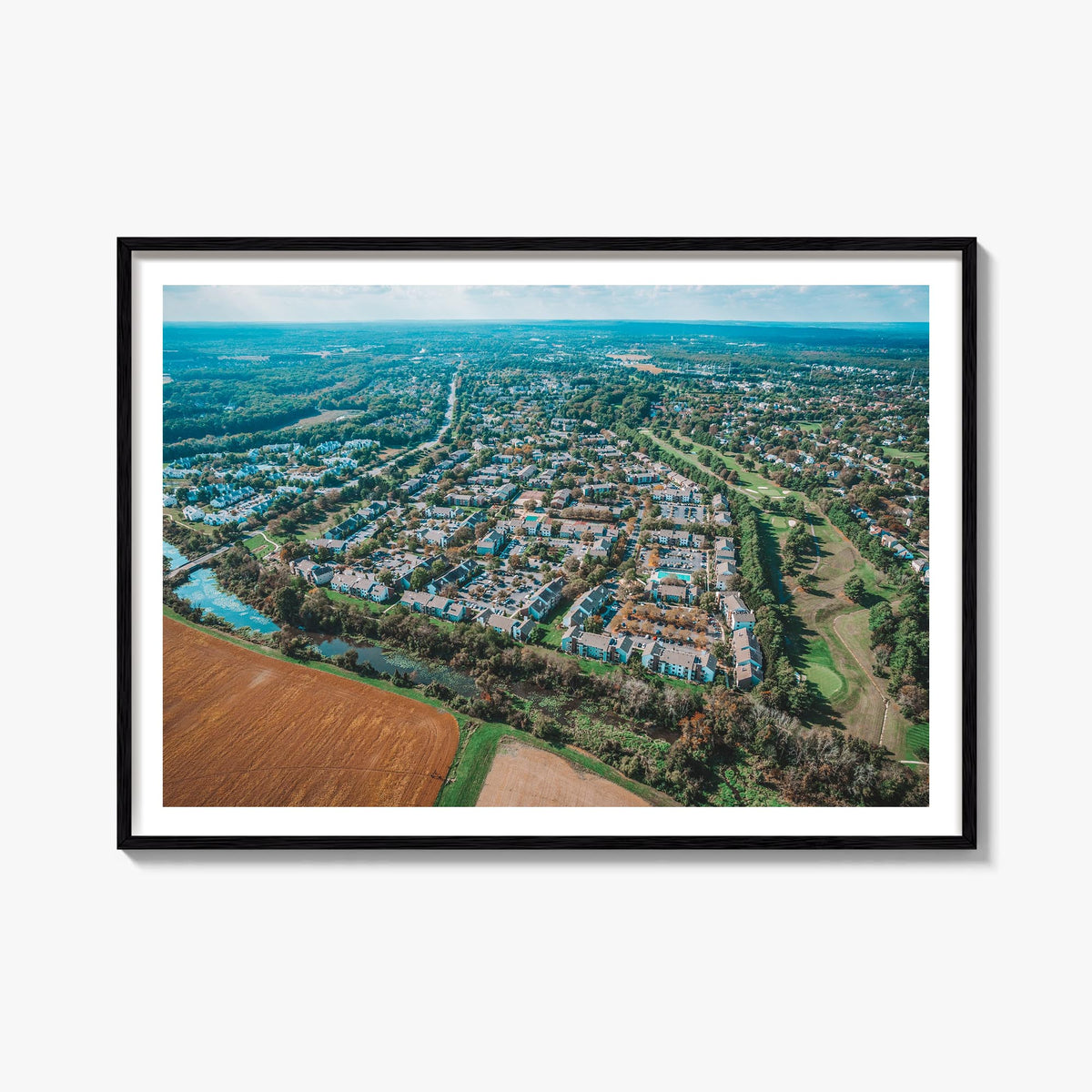 Princeton colorful photo poster of New Jersey, USA – horizontal wall art, unframed print shown in interior mockup