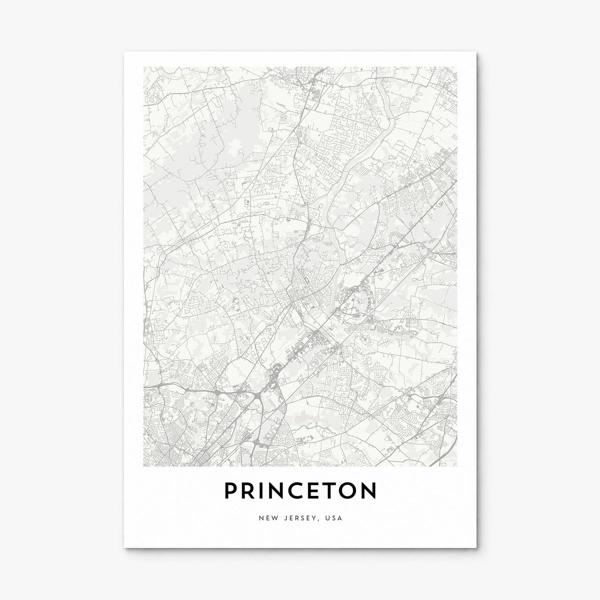 Princeton Map Poster, print only (unframed)