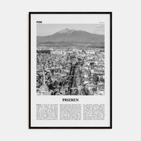 Prizren Poster Black Wood / 8x12 in Nbourhood Travel B&W Poster