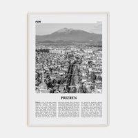 Prizren Poster White Wood / 8x12 in Nbourhood Travel B&W Poster