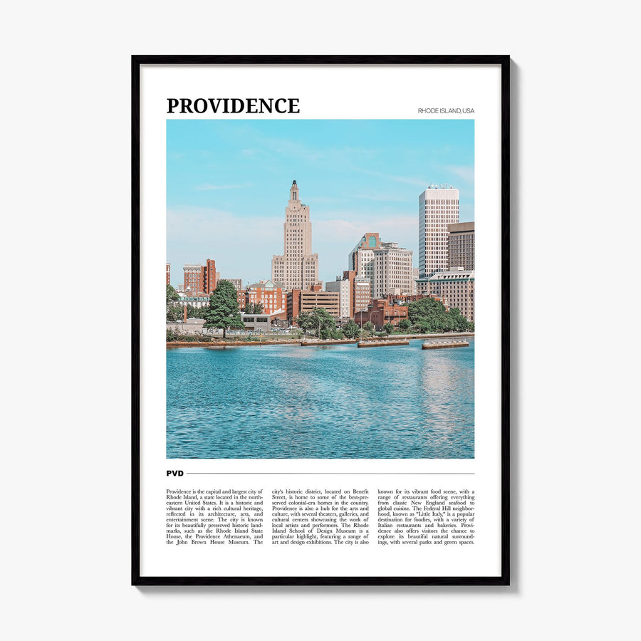 Providence Travel Poster, framed poster mockup