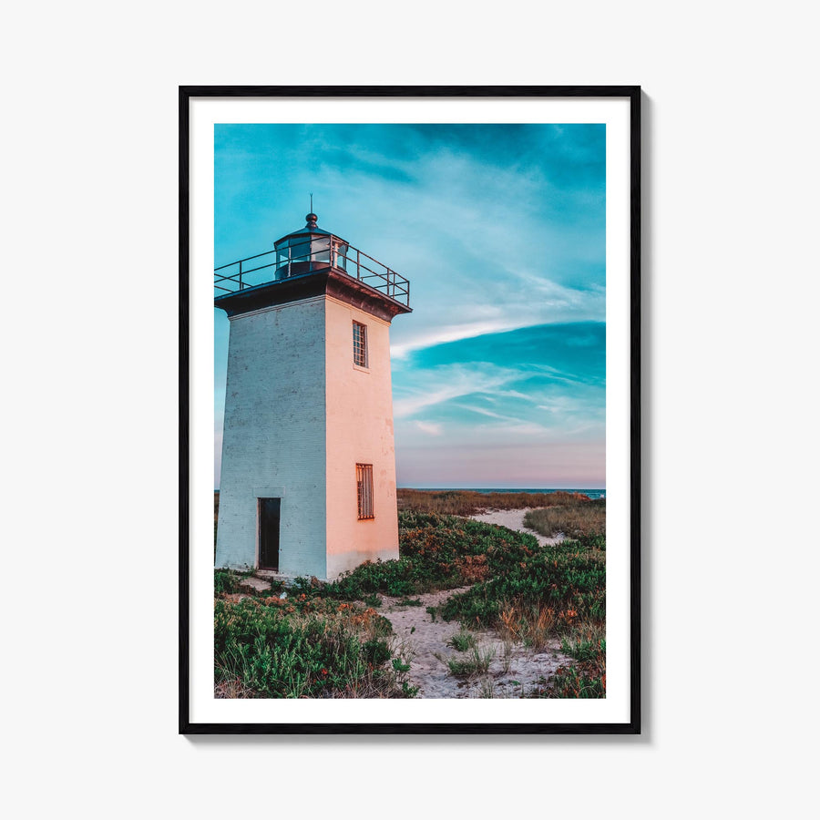 Provincetown colorful photo poster of Massachusetts, USA – vertical wall art, unframed print shown in interior mockup