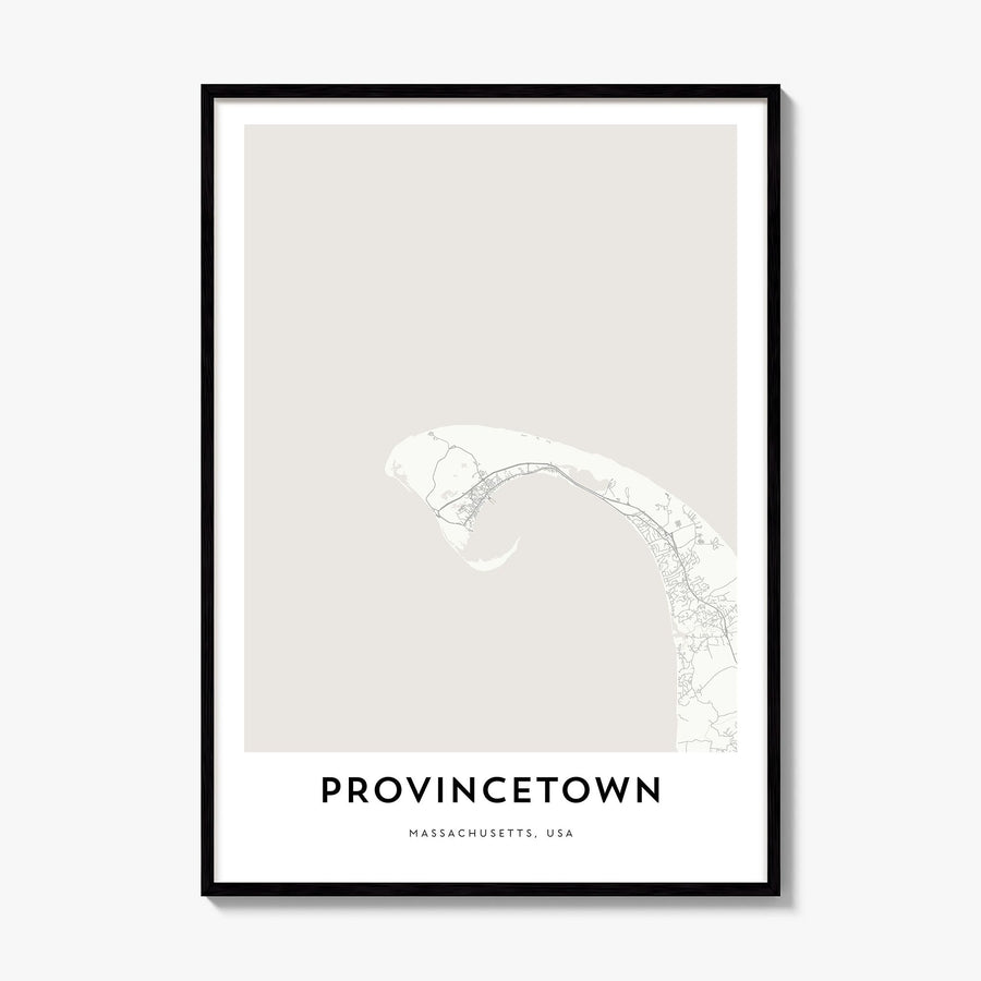 Provincetown Map Poster, framed poster mockup