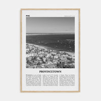 Provincetown Poster Natural Wood / 8x12 in Nbourhood Travel B&W Poster