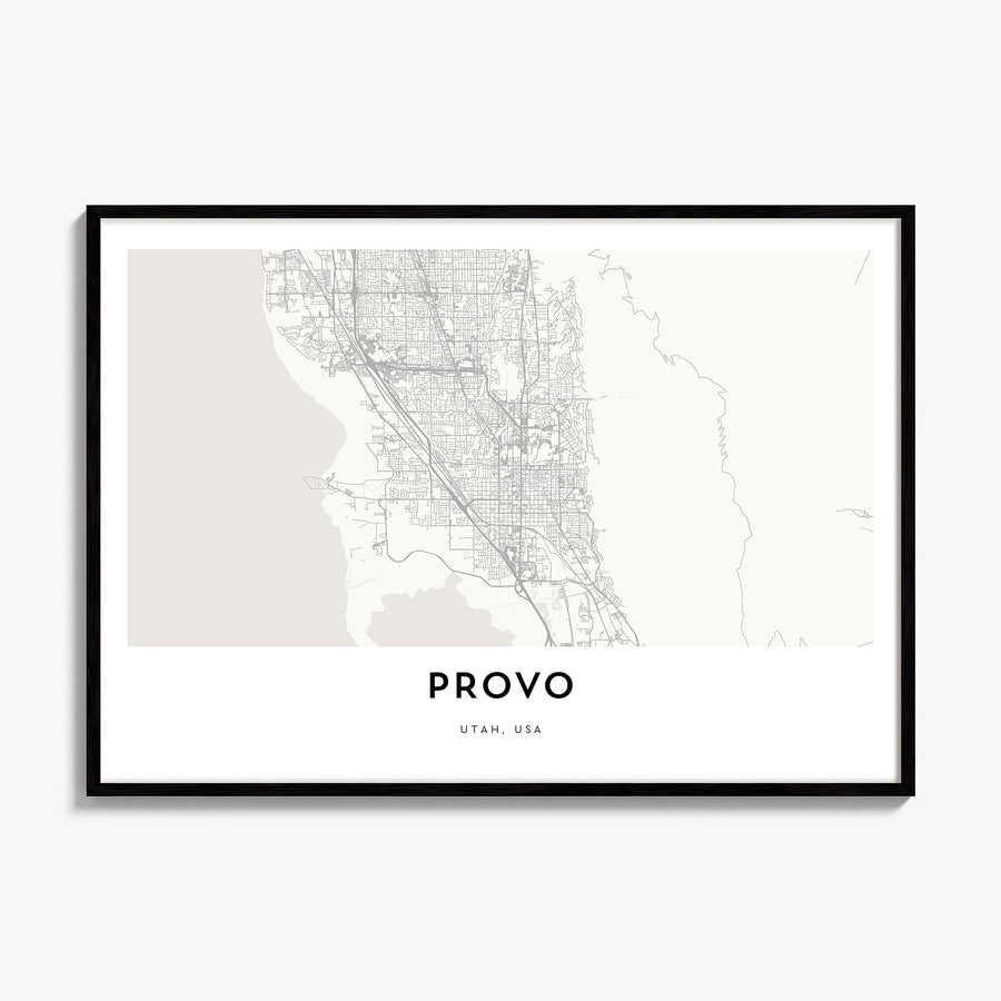 Provo Map Poster, framed poster mockup