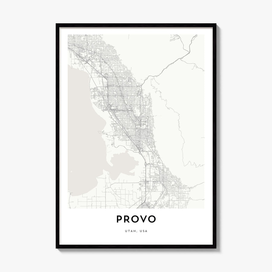 Provo Map Poster, framed poster mockup