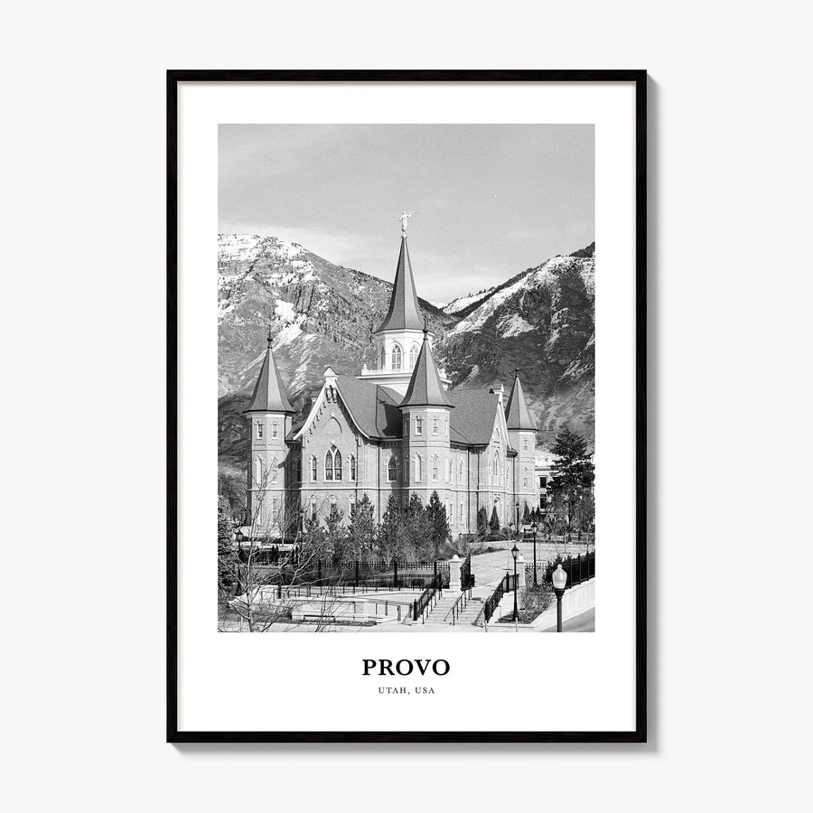 Provo Classic Poster, framed poster mockup