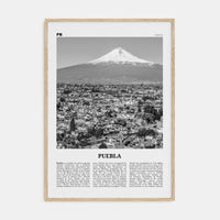 Puebla Poster Natural Wood / 8x12 in Nbourhood Travel B&W Poster