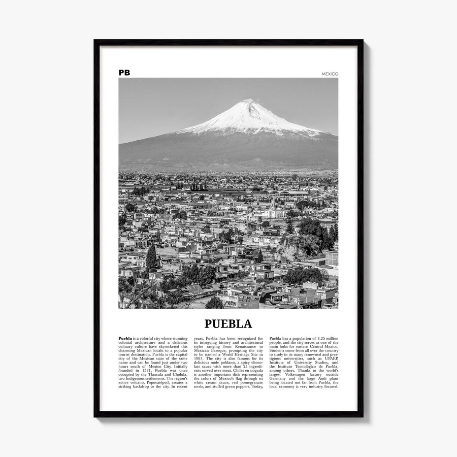 Puebla Newspaper Poster, framed poster mockup