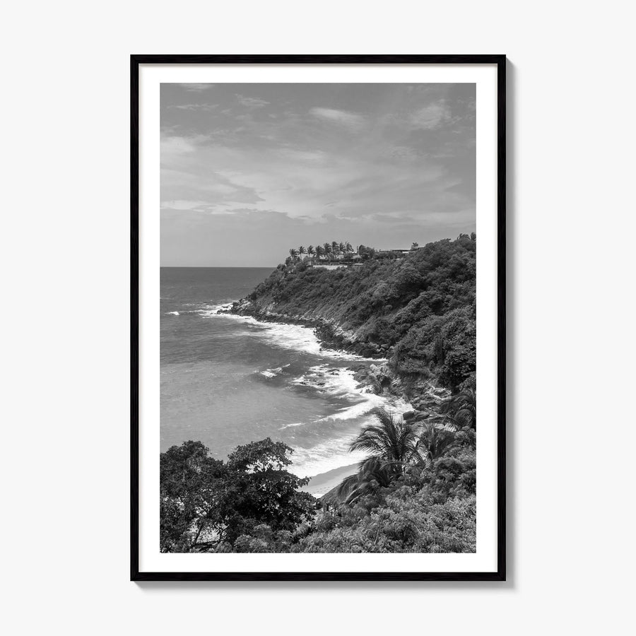 Puerto Escondido Photo Poster, framed poster mockup, white border