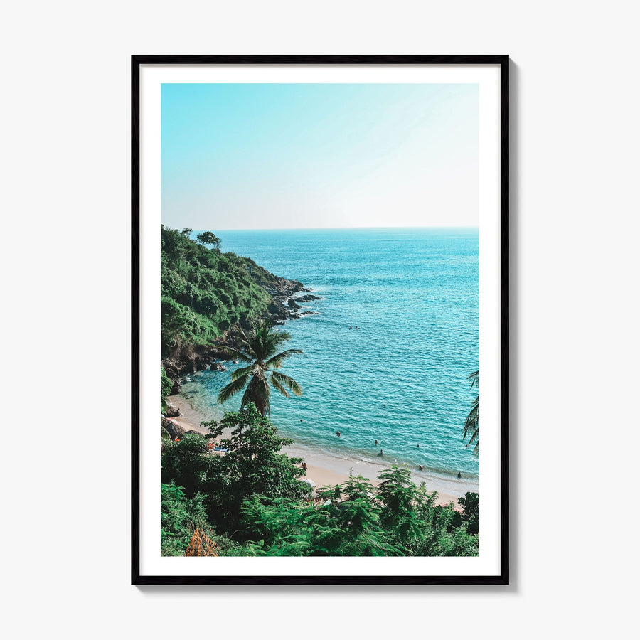 Puerto Escondido Photo Poster, framed poster mockup, white border