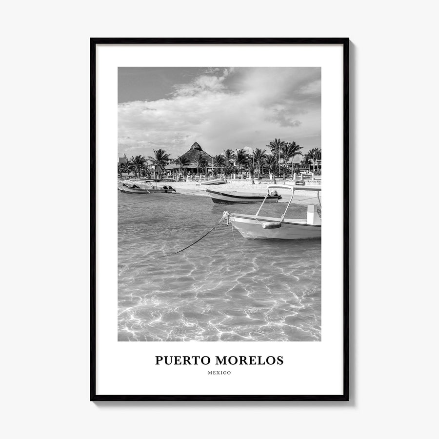 Puerto Morelos Classic Poster, framed poster mockup