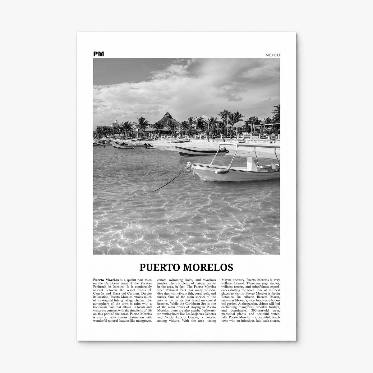 Puerto Morelos Newspaper Poster, print only (unframed)