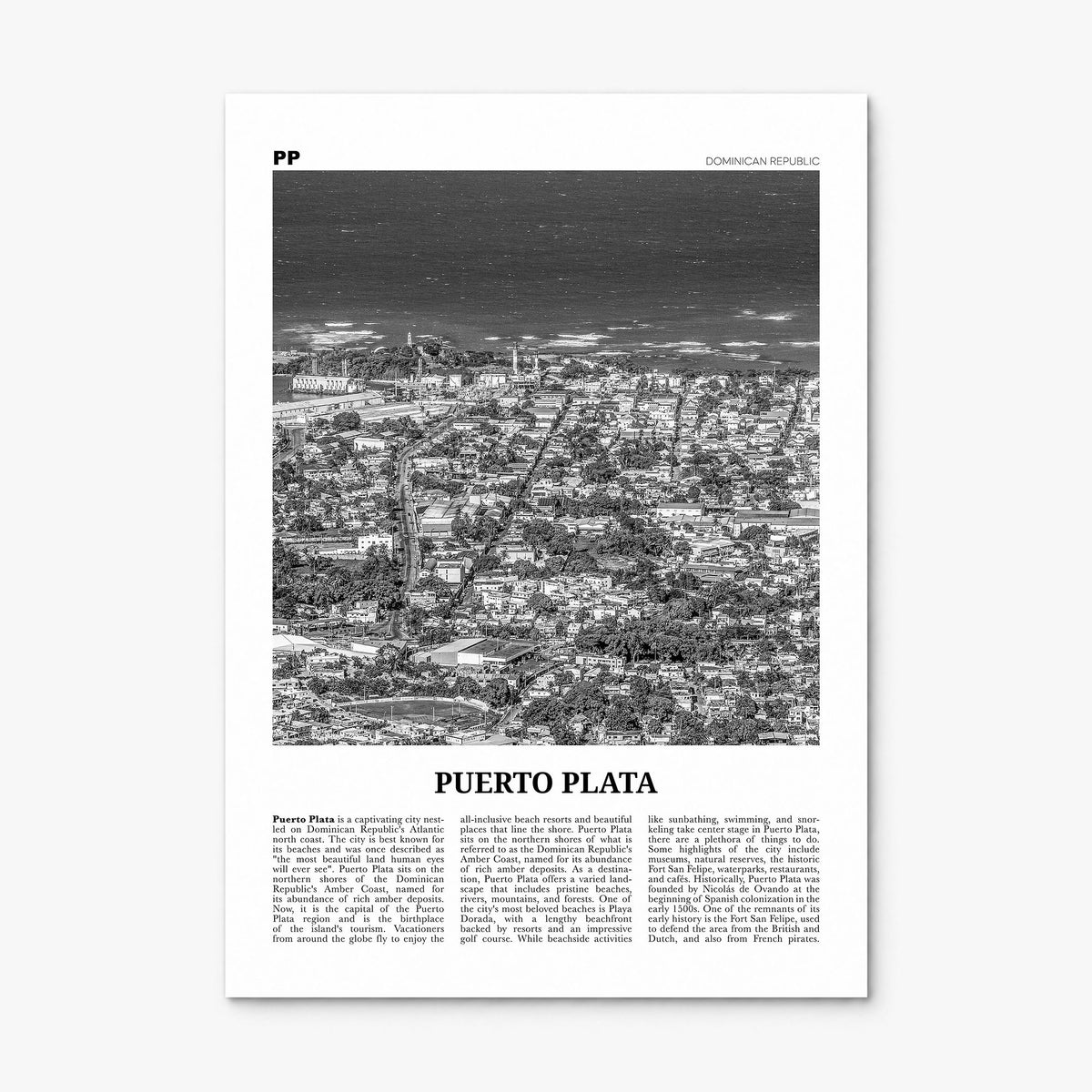 Puerto Plata Newspaper Poster, print only (unframed)