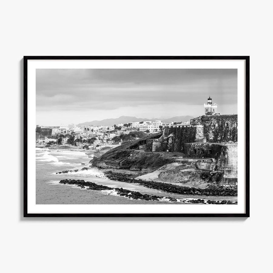 Puerto Rico Photo Poster, framed poster mockup, white border