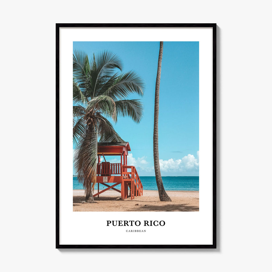 Puerto Rico Classic Poster, framed poster mockup