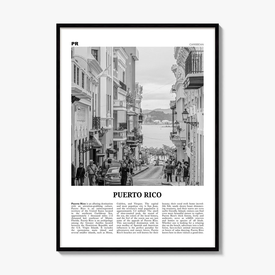 Puerto Rico Newspaper No 2 Poster, framed poster mockup