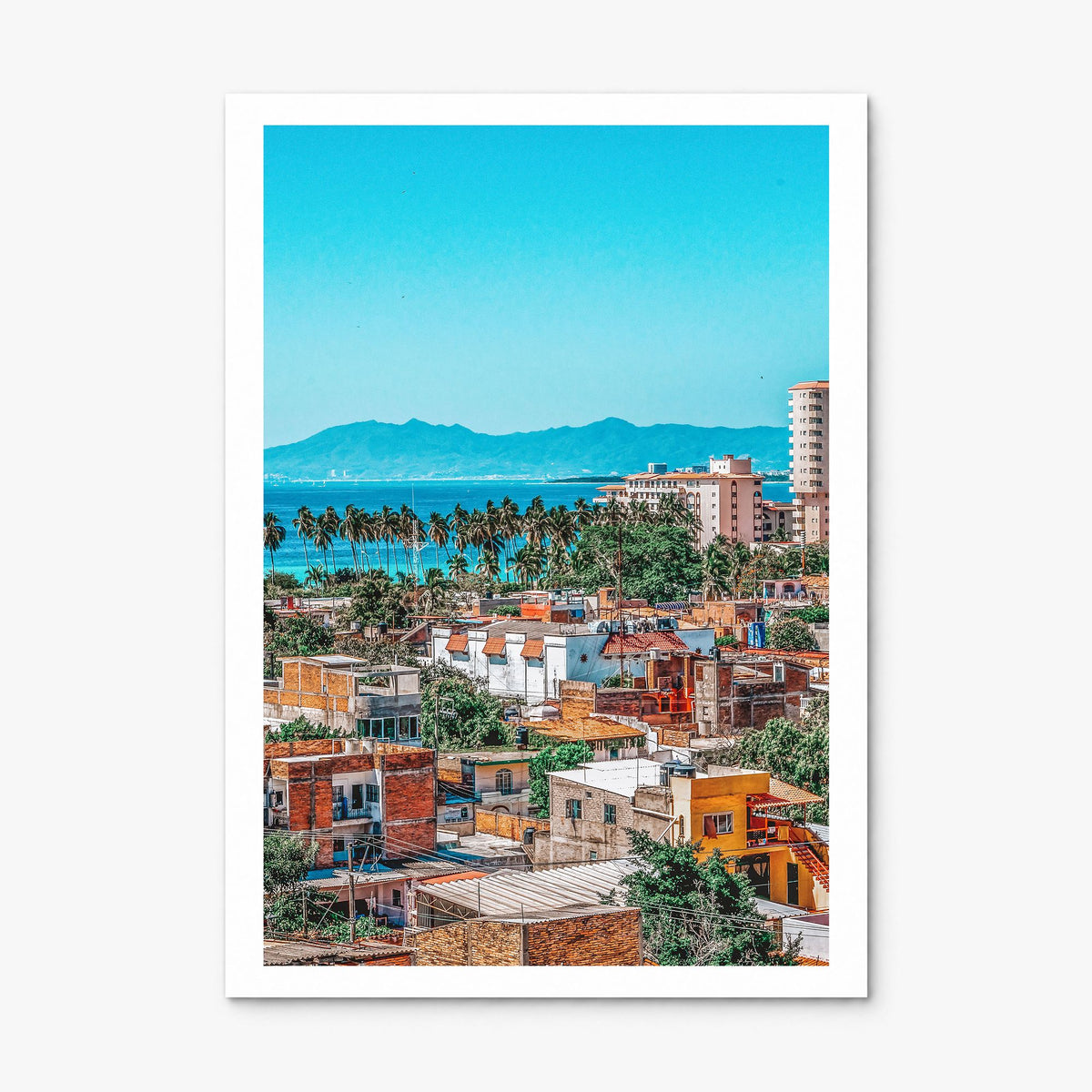 Puerto Vallarta Photo Poster, print only (unframed), white border