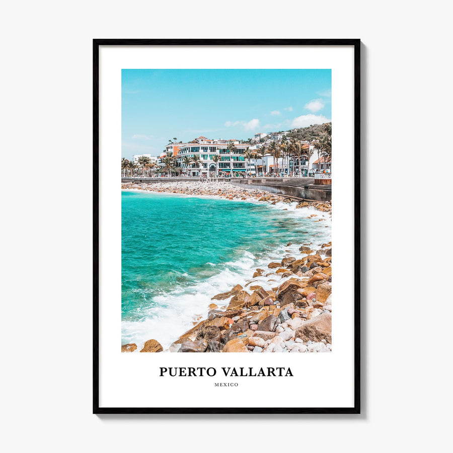 Puerto Vallarta Classic Poster, framed poster mockup