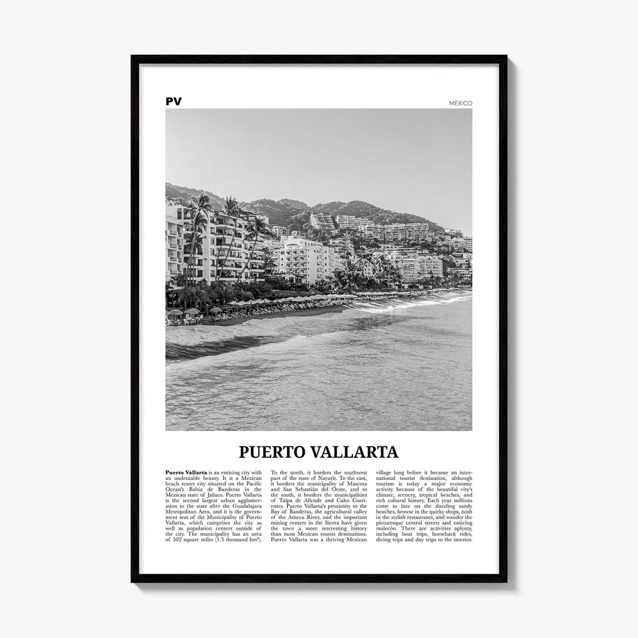 Puerto Vallarta Newspaper Poster, framed poster mockup
